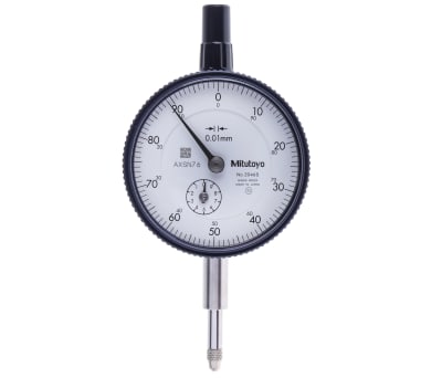 Product image for Mitutoyo 2046SMetric Dial Indicator, -10 → +10 mm Measurement Range, 0.01 mm Resolution , ±12 μm Accuracy