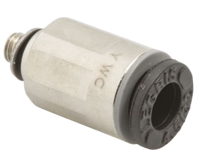 Product image for Male parallel straight adaptor,M3x4mm