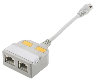 Product image for T ADAPTOR C5 2XRJ45 STP