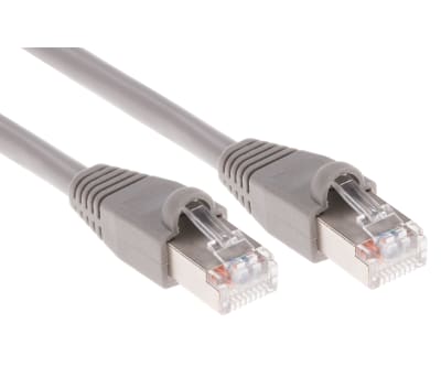 Product image for Grey Cat5e RJ45 STP patch lead,3m 25off