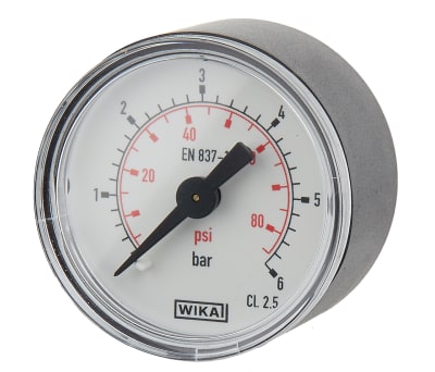 Product image for Pressure gauge,40mm dia 0-6bar R1/8