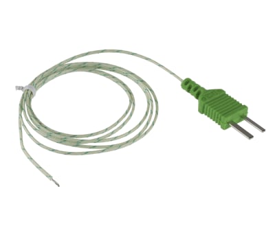 Product image for Fine wire type K thermocouple,fibreglass