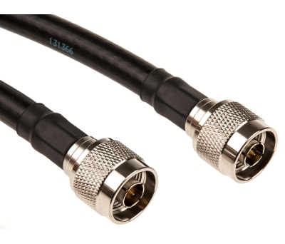 Product image for N plug to plug cable, 50 Ohm RG213, 1m