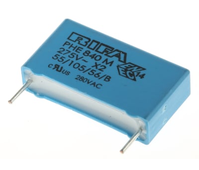 Product image for PHE840 suppression cap,220nF 275V 22.5mm