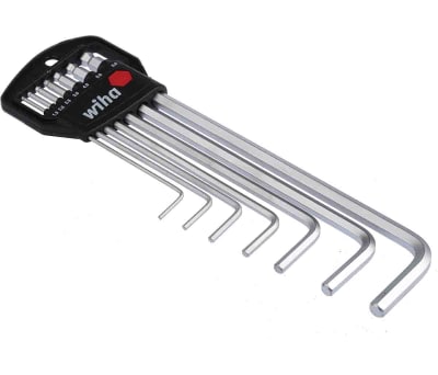 Product image for Wiha Tools 7 pieces Hex Key Set,  L Shape 1.5mm Ball End