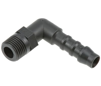 Product image for Elbow connector,1/8in BSPT 6mm ID hose