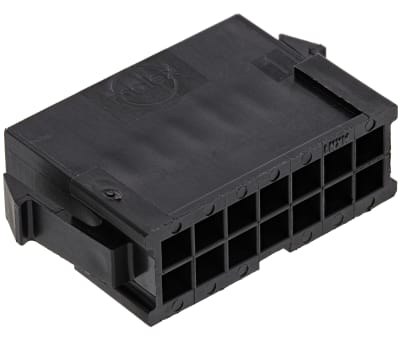Product image for 14way microfit 3mm 2row panel mount plug