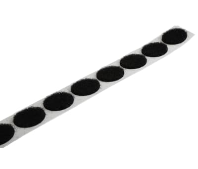 Product image for BLACK SELF-ADHESIVE LOOP COINS,22MM W