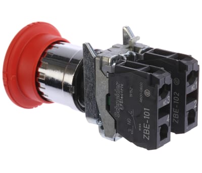 Product image for E Stop 40mm Trig Act Turn Rel Red 1NO1NC