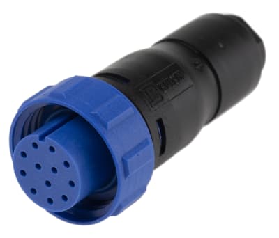 Product image for IP68 12 way cable socket,1A