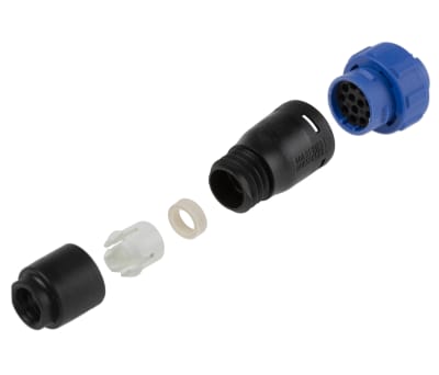 Product image for IP68 12 way cable socket,1A