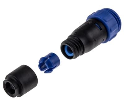 Product image for IP68 2 way cable coupler plug,8A