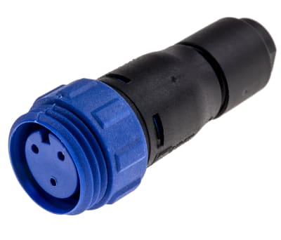 Product image for IP68 3 way cable coupler socket,8A