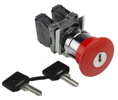 Product image for E STOP 40MM TRIGACT 455KEY REL RED NO/NC