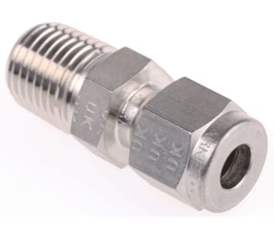 Product image for Straight connector,1/4in OD 1/4in NPT