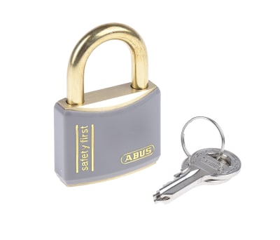 Product image for GREY KEYED ALIKE BRASS LOCK OFF PADLOCK