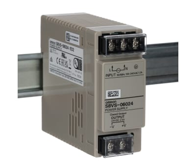 Product image for S8VS DIN rail mount SMPSU,24V 60W