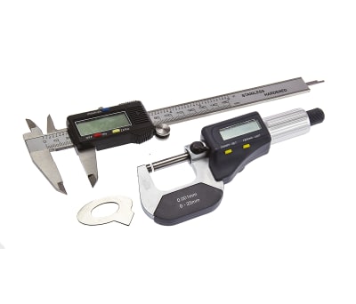Product image for RS PRO Metric & Imperial Digital Caliper, Micrometer Measuring Set