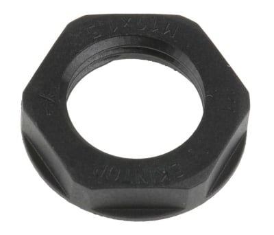 Product image for Locknut, nylon, black, M16, IP68