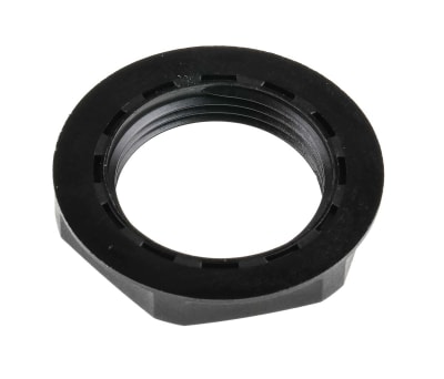 Product image for Locknut, nylon, black, M25, IP68