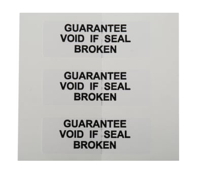 Product image for SAV label 'GUARANTEE.BROKEN',38x12.7mm