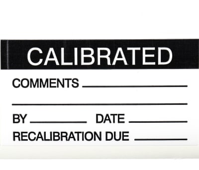 Product image for Black large writeon label 'CALIBRATED'