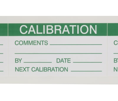 Product image for Green vinyl write-on label 'CALIBRATION'