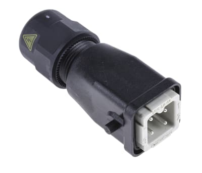 Product image for Han IP65 3P+E heavy duty plug,10A 250V