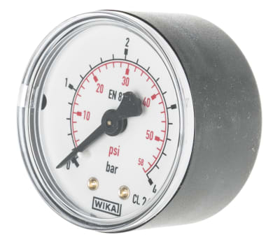 Product image for PRESSURE GAUGE,50MM DIA 4BAR R1/4