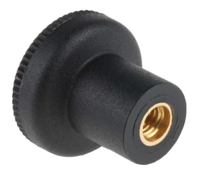 Product image for Thermoplastic push/pull knob,25mm,M6,F