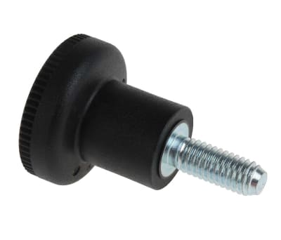 Product image for Thermoplastic push/pull knob,25mm,M6,M