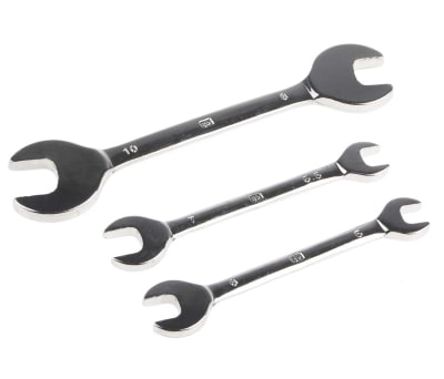 Product image for 3pcs metric small open ended spanner set