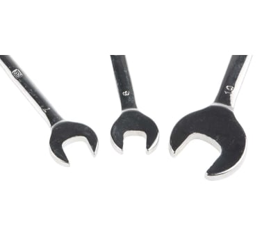 Product image for 3pcs metric small open ended spanner set