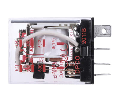 Product image for Non indicating relay, 10A DPDT 240Vac