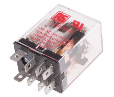 Product image for LED INDICATING RELAY, 10A DPDT 24VAC