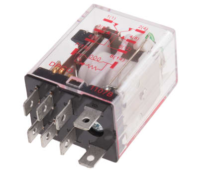 Product image for LED INDICATING RELAY, 10A DPDT 24VAC