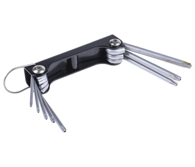 Product image for 8 key TORX tamperproof folding key set