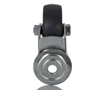 Product image for GREY RUBBER TYRE SWIVEL CASTOR,50MM 30KG