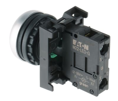 Product image for GREEN ILLUMINATED SWITCH WITH LED,12-30V