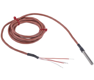 Product image for PT100 SENSOR,6MM DIA, 50MM LENGTH,4 WIRE