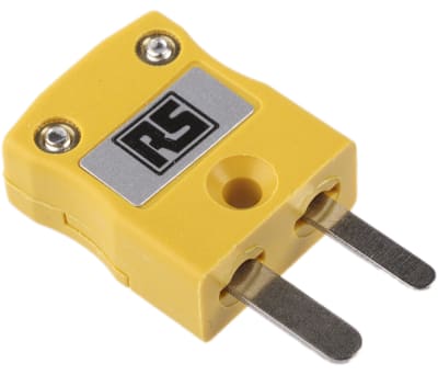 Product image for Type K Yellow minature plug 4mm cable