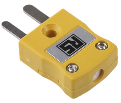 Product image for Type K Yellow minature plug 4mm cable