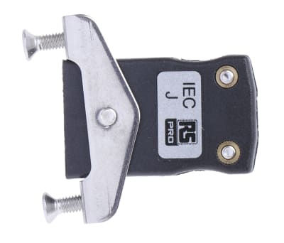 Product image for J Black miniature panel socket + bracket