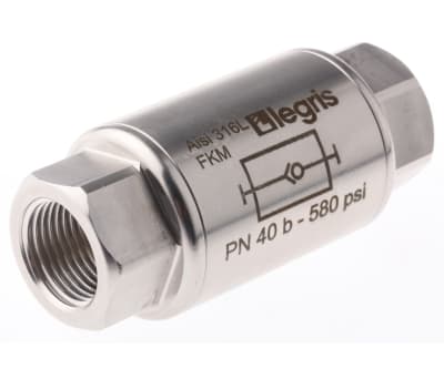 Product image for S/STEEL NON-RETURN VALVE,3/8IN F-F BSP