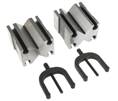 Product image for Chrome steel V block & clamp,1 1/2in