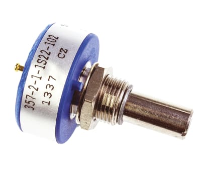 Product image for 357-2-0 1 turn precision pot,1K lin 22mm