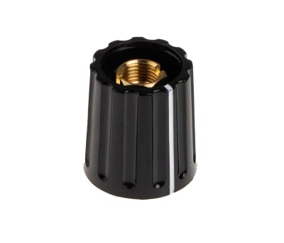 Product image for Lined 6.4mm shaft collet knob,14.5mm dia