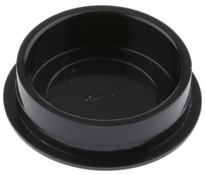 Product image for Black 21mm dia cap for 6mm shaft knob