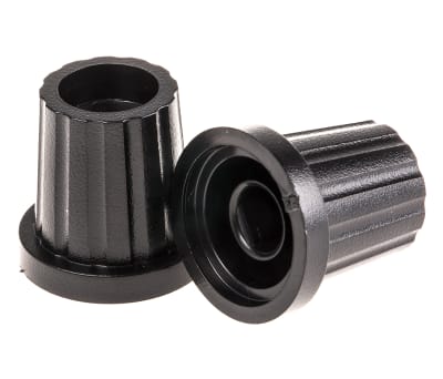 Product image for Matt black plastic moulded push-on knob