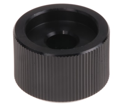 Product image for Black polished finish Al knob,20mm dia